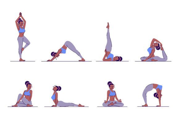 Enhancing Your Yoga Content with the Yoga Class Svg Vector Illustrations Set