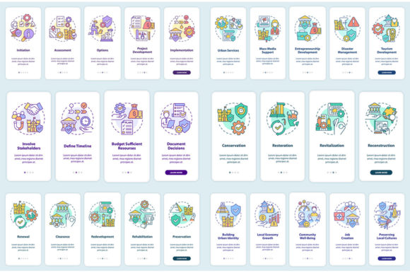 Explore Heritage Conservation with Mobile App Screens