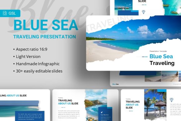Explore the Versatility of Google Slides - Blue Sea for Your Next Presentation