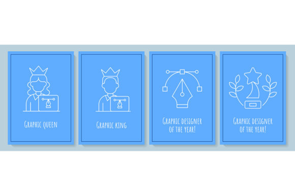 Graphic Designer Vocation Postcards Set: A Creative and Versatile Design Solution