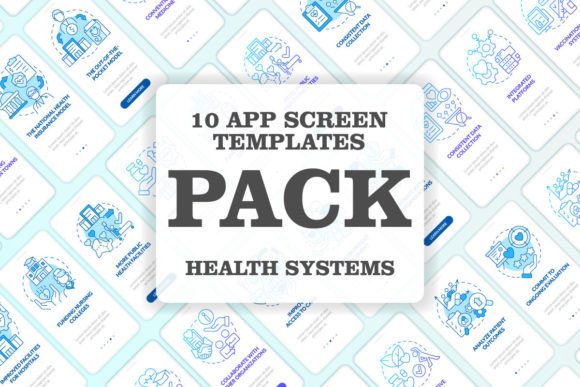 Health System Mobile App Screens