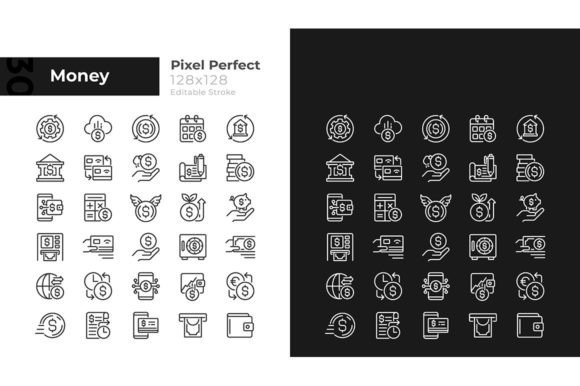 Money Pixel Perfect Svg Linear Icons Set: A Versatile Solution for Modern Design Needs