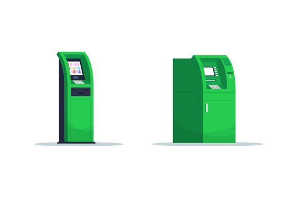 Self Serving Kiosks SVG Illustration Set