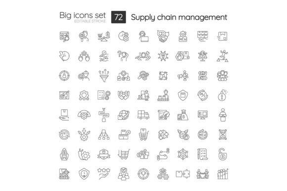 Supply Chain Management Linear Icons Set: A Comprehensive Guide