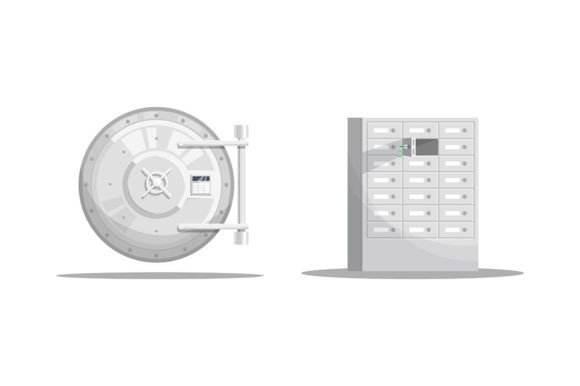 Unlocking Creativity with Bank Money Storage SVG Illustration Set